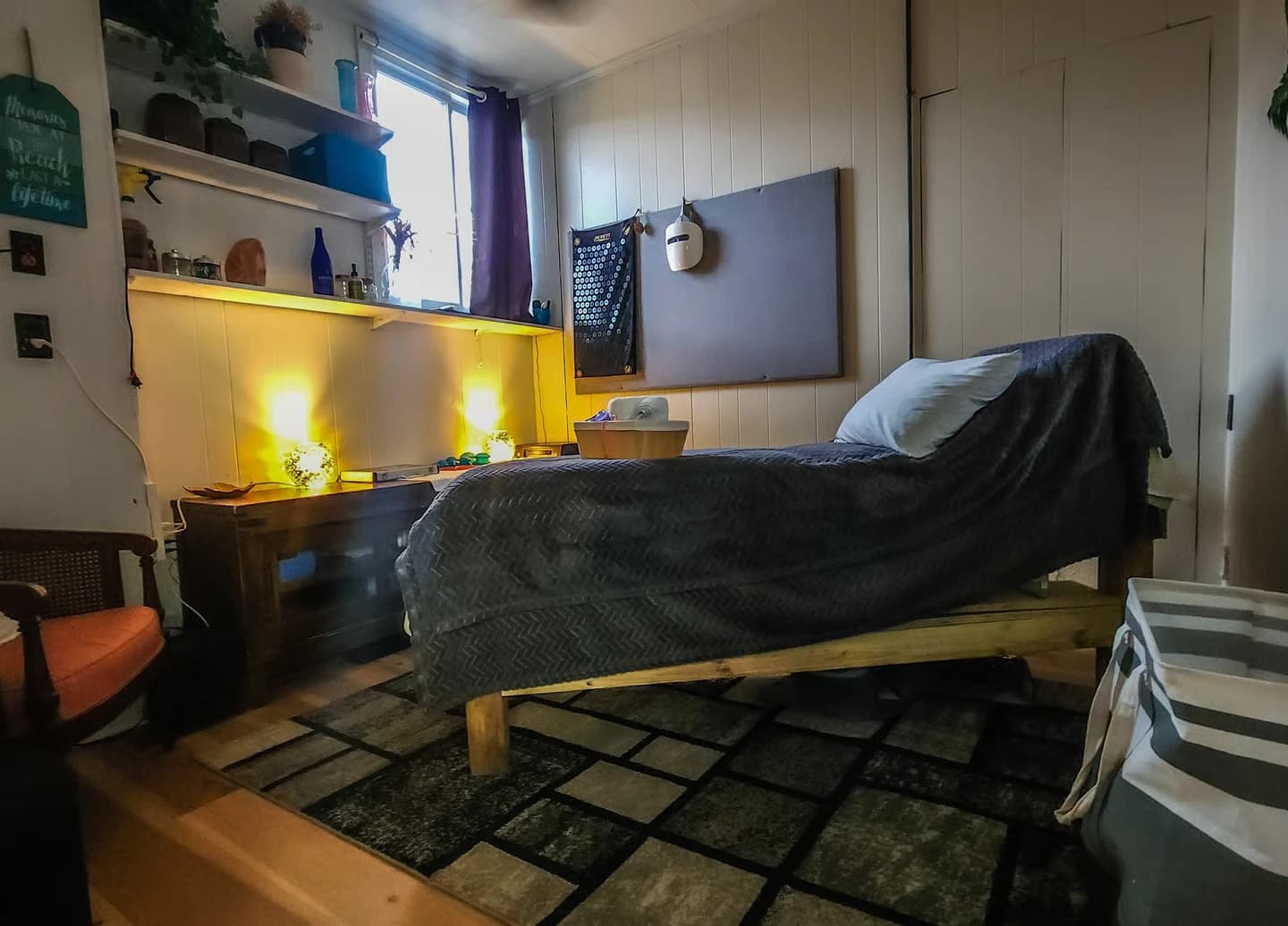 A quiet treatment room inside Bell Haven Spa