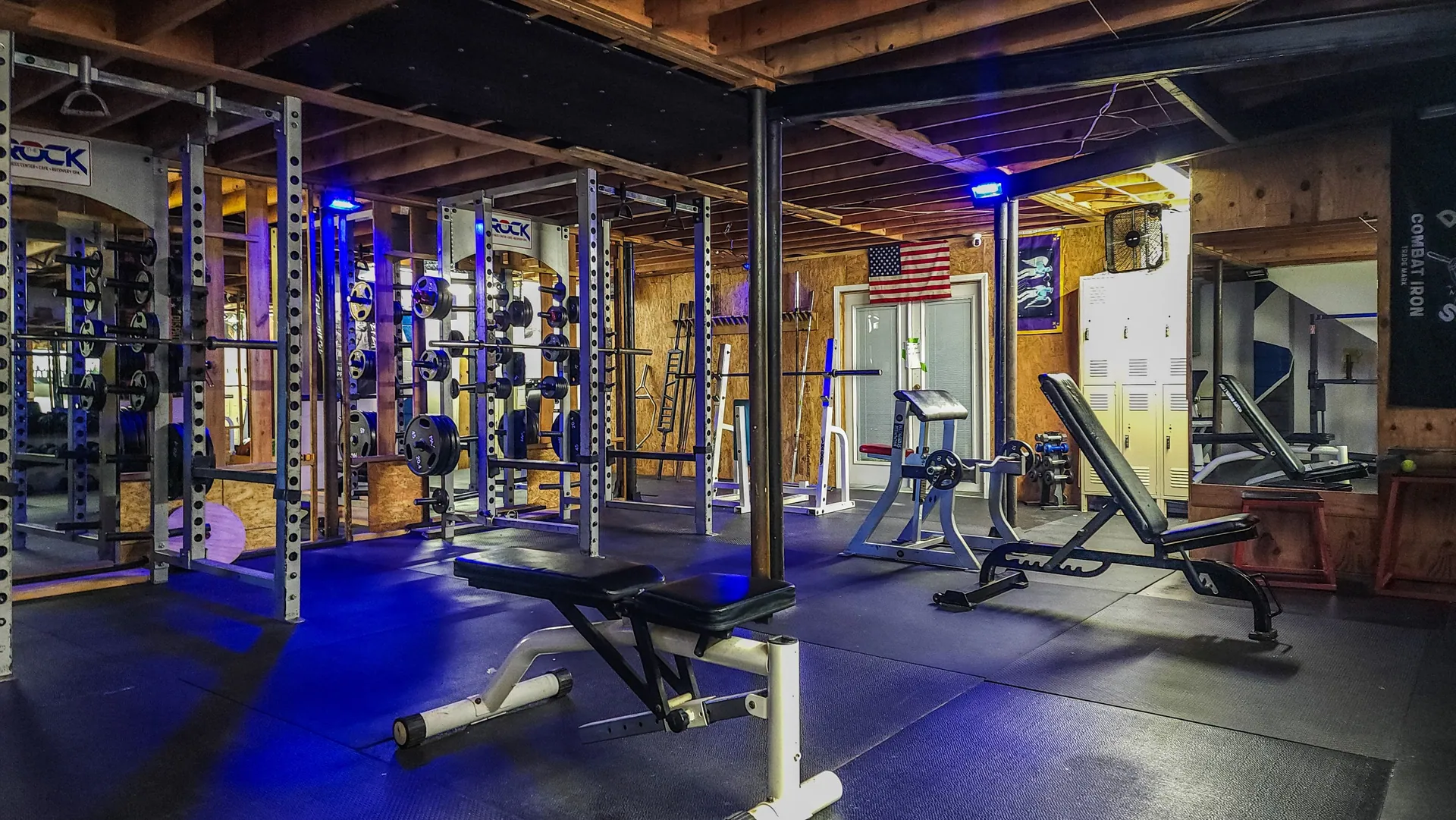 The racks and training space at The Rock Statesville