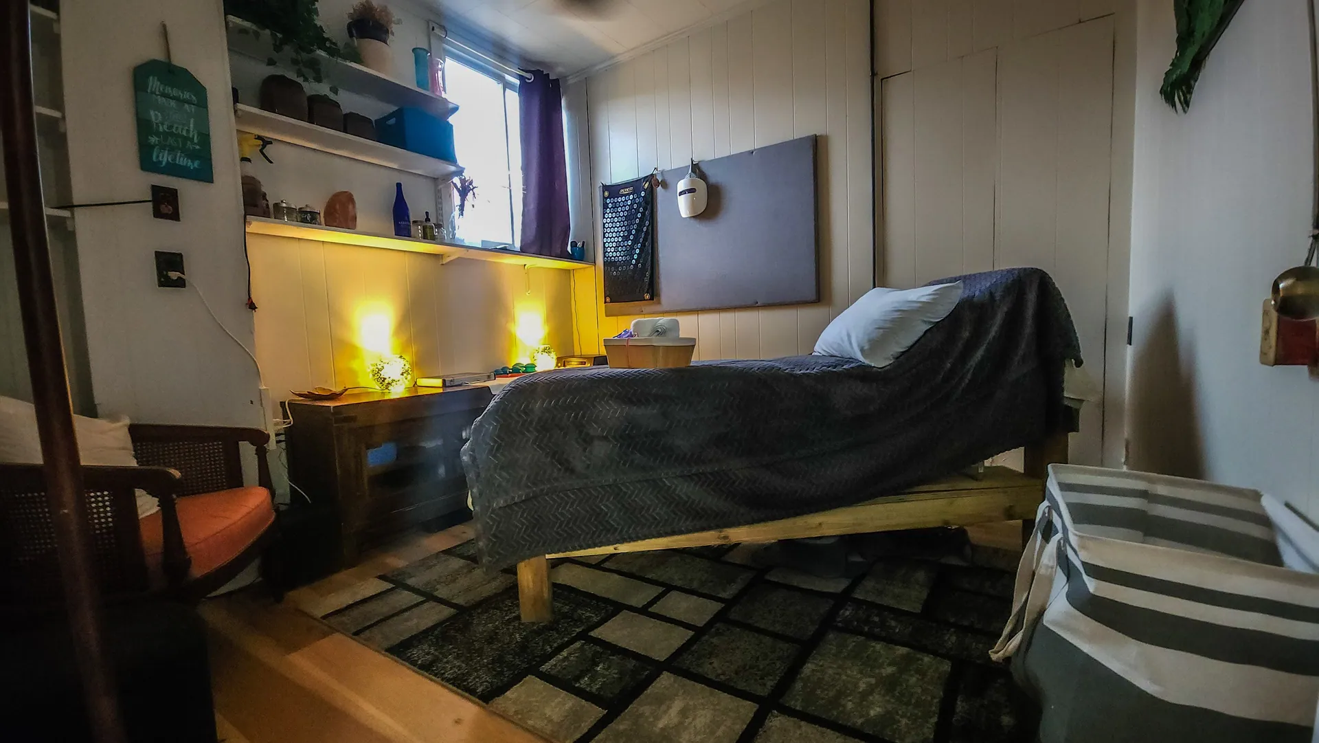 The quiet treatment room at Bell Haven Spa